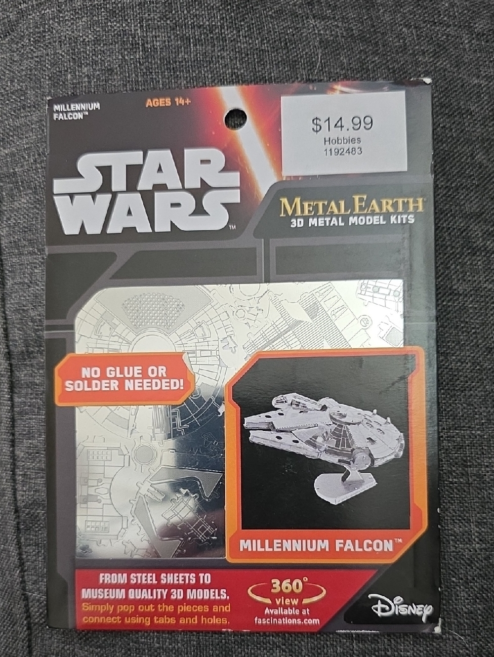 Star Wars Metal Earth Millennium Falcon 3D Metal Model Kit - Silver